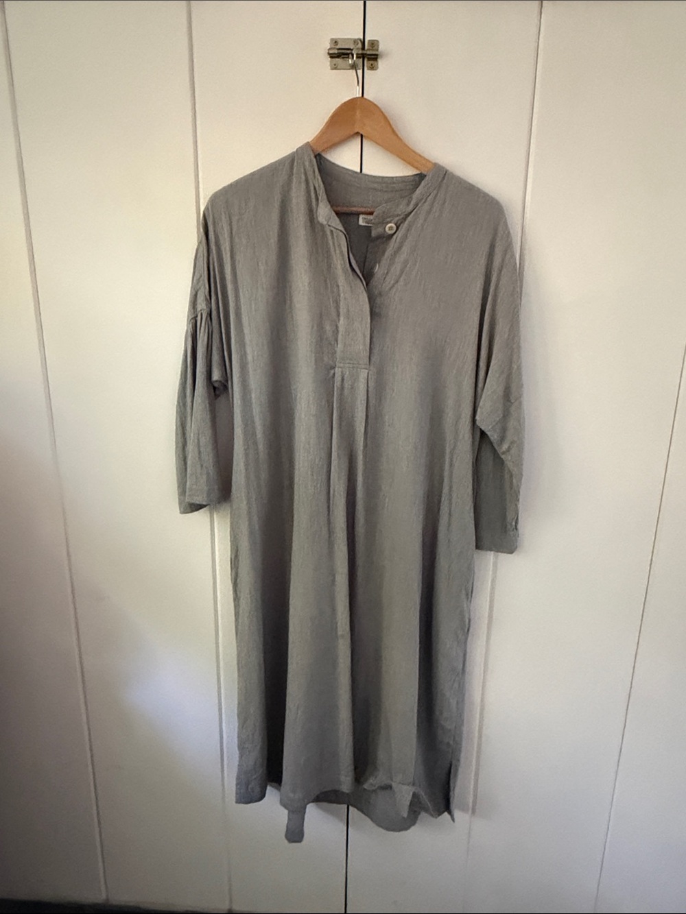 Toast UK Dove Grey Kaftan Dress. Cashmere and cotton blend. Size medium.